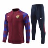 Barcellona Quarter Zip Tuta Rappresentanza 2023-24 Rossa per Uomo